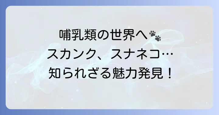 「す」から始まる哺乳類たち