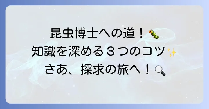 昆虫の知識を深める方法