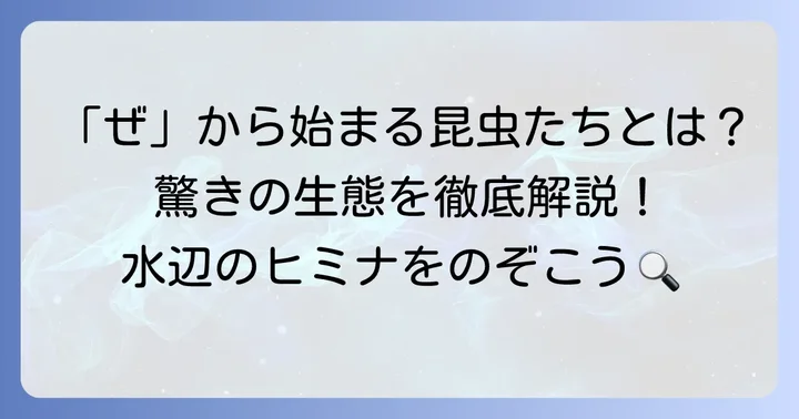 「ぜ」から始まる主な昆虫たちとその特徴