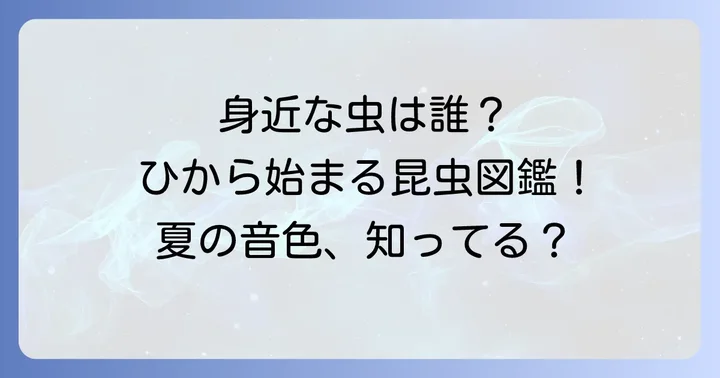 身近な「ひ」から始まる昆虫たち