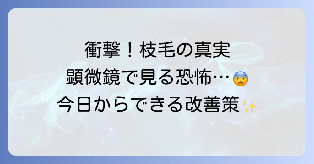 顕微鏡で見る「やばい」枝毛の衝撃の真実！原因と徹底対策で美髪へ