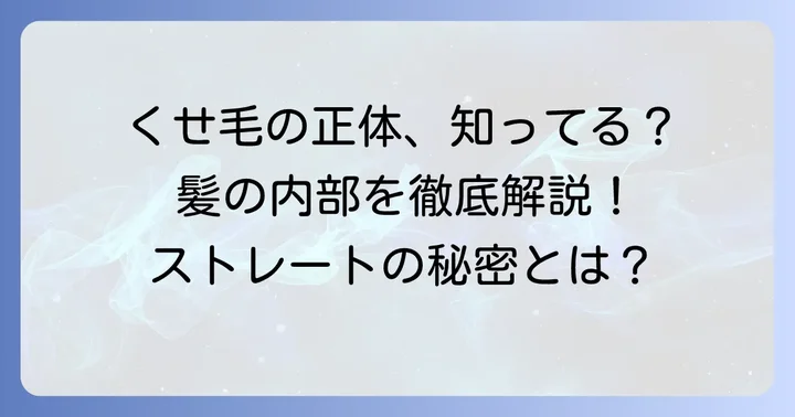 縮毛矯正とは？その基本的なしくみを理解しよう