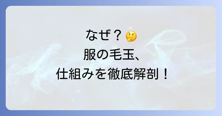 なぜ服に毛玉ができるの？そのメカニズムを理解しよう