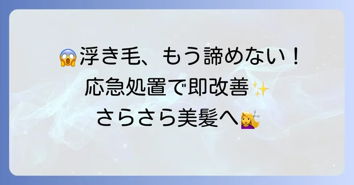 ひどい浮き毛を今すぐ落ち着かせる応急処置