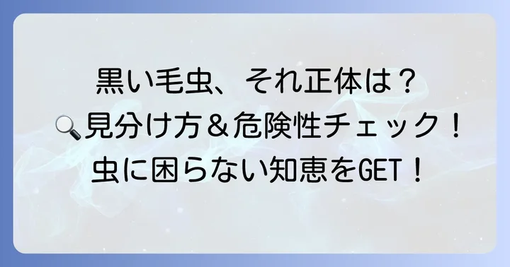 黒い毛虫毛がない？その正体を見極めるコツ