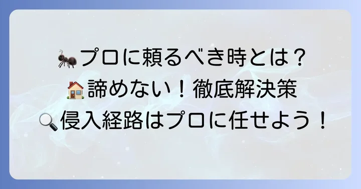 プロの害虫駆除業者に依頼する判断基準