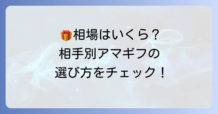 結婚祝いのアマギフ相場はいくら？相手別の目安