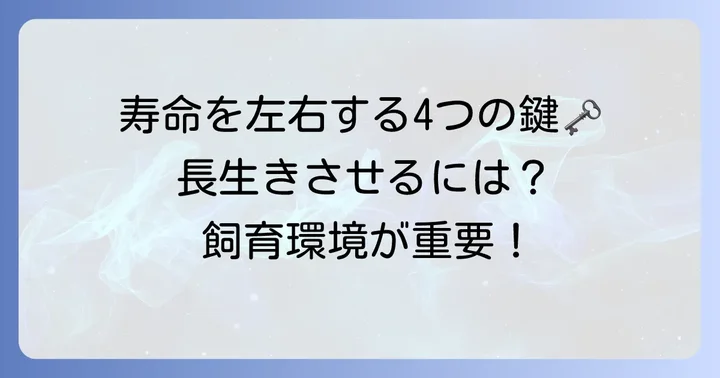 ケズメリクガメの寿命を左右する主な要因