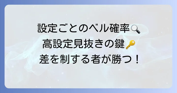 ケロット4各設定ごとのベル確率と数値