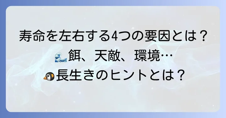 ケープペンギンの寿命を左右する要因