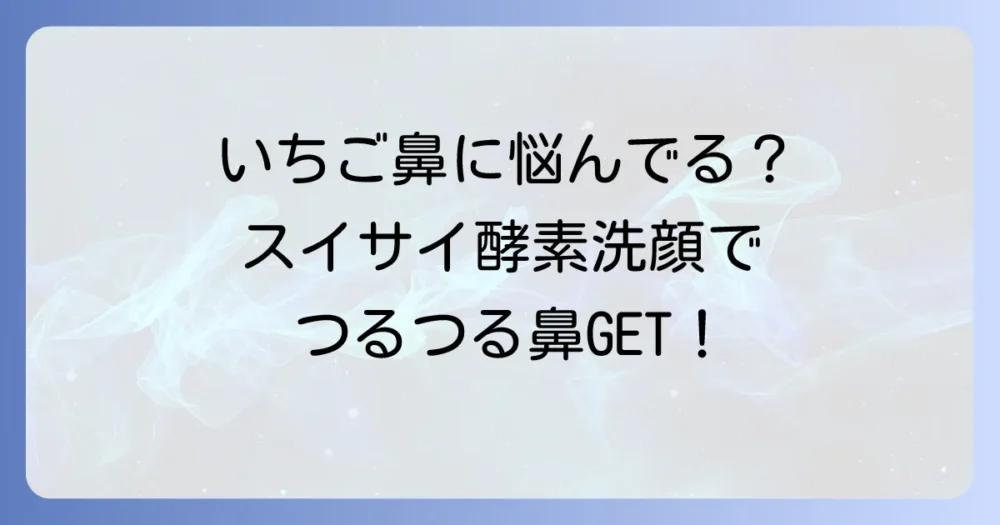 suisai酵素洗顔はいちご鼻に効果がある？正しい使い方と種類別の選び方を徹底解説