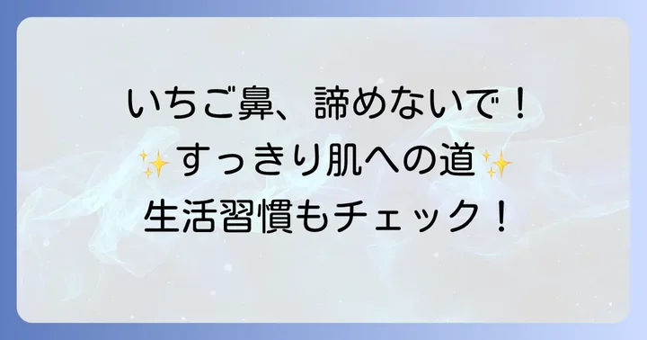 suisai酵素洗顔と合わせて取り入れたい！いちご鼻改善のためのスキンケアと生活習慣