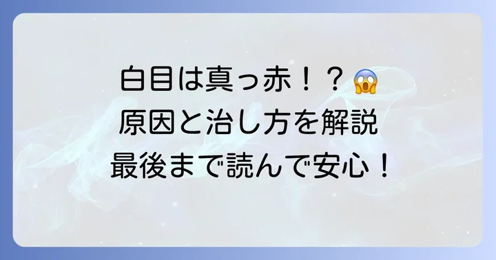 結膜下出血とは？見た目のインパクトと原因を理解しよう