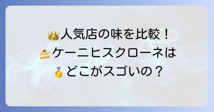 ケーニヒスクローネと他社ホールケーキの比較
