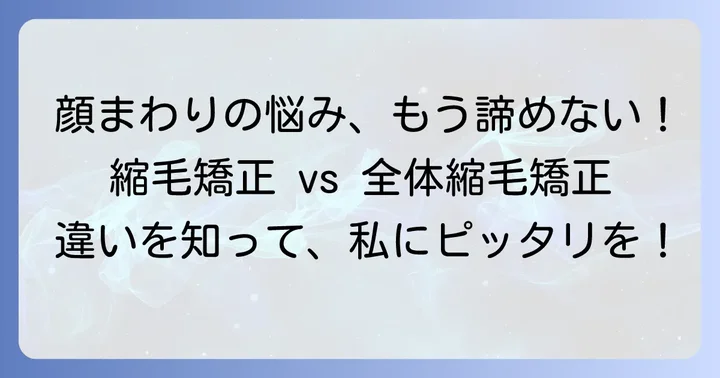 フロント縮毛矯正とは？その特徴と全体縮毛矯正との違い