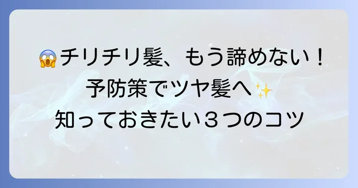 白髪の縮毛矯正でチリチリを防ぐための予防策