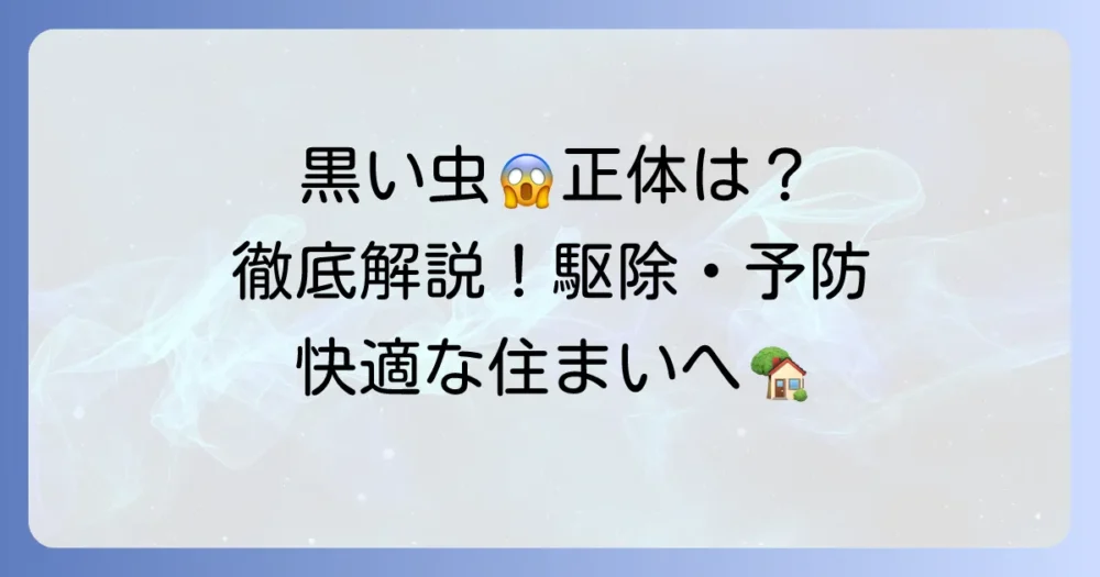 家の中の黒い小さい丸い虫の正体は？種類特定から駆除・予防まで徹底解説