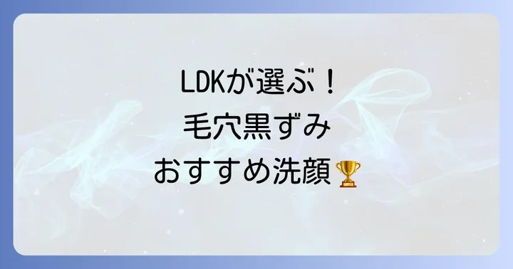 LDKで高評価！毛穴黒ずみに効く洗顔料おすすめアイテム