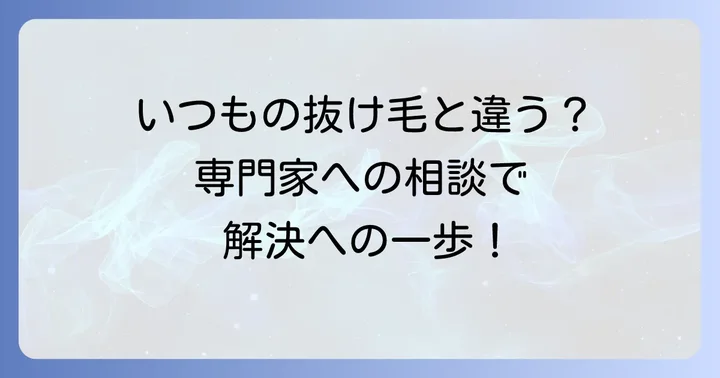 こんな時は専門家へ相談を