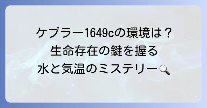 ケプラー1649cの環境条件を深掘り