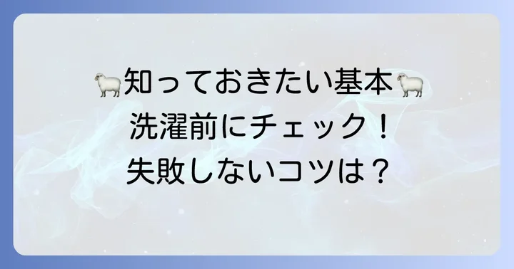 羊の毛を洗う前に知っておきたい基本