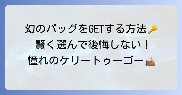 ケリートゥーゴーの入手方法と賢い選び方