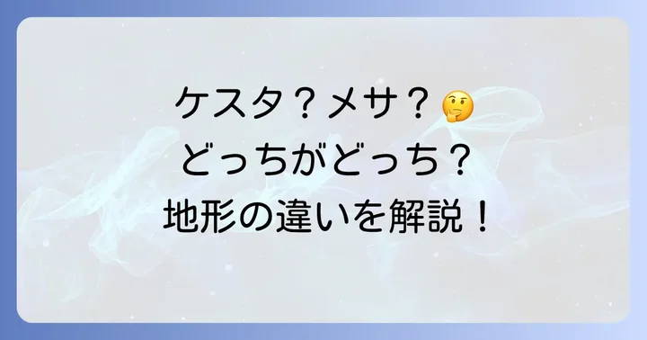 ケスタ地形と似ているけど違う地形