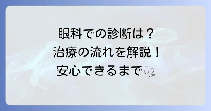 眼科での診断と治療の進め方
