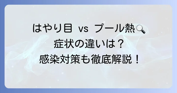 アデノウイルスが原因の目の病気「はやり目」と「プール熱」