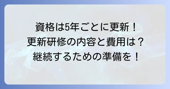 主任ケアマネジャーの資格更新について