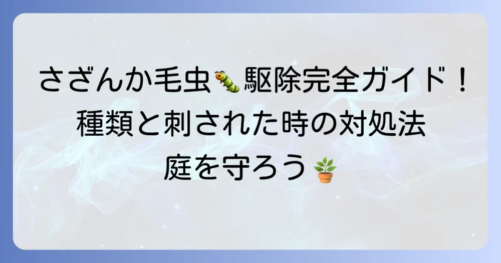 さざんかの毛虫の駆除と対策！種類別の見分け方から刺された時の対処法まで