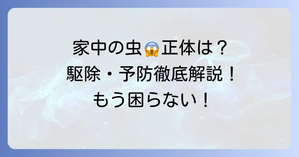 家の中の虫、黒くて細長い小さい虫の正体と効果的な駆除・予防方法を徹底解説