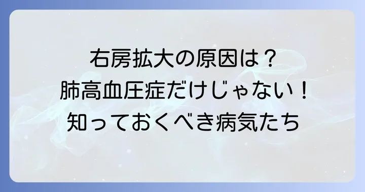 右房拡大の主な原因と背景にある病気