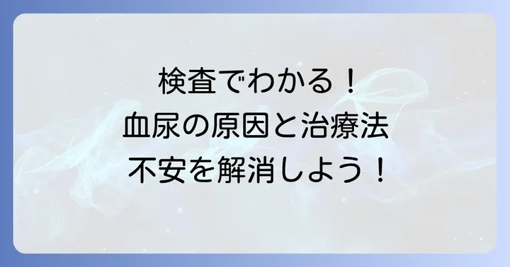 血尿の検査と治療の進め方