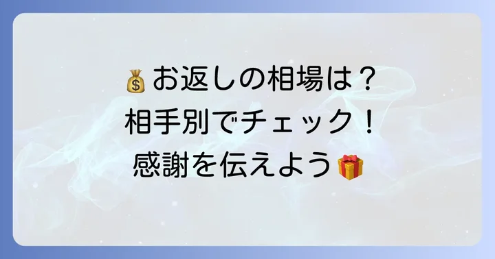 身内へのお返し、金額相場はどのくらい？