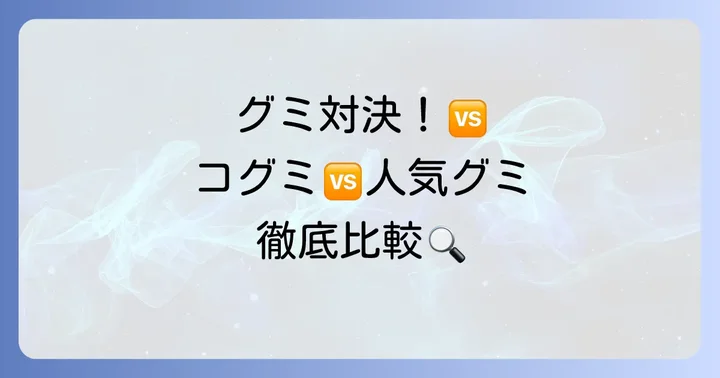 コグミと他の人気グミを徹底比較