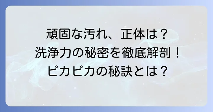 クリーニングパウダーとは？その正体と強力な洗浄力の秘密