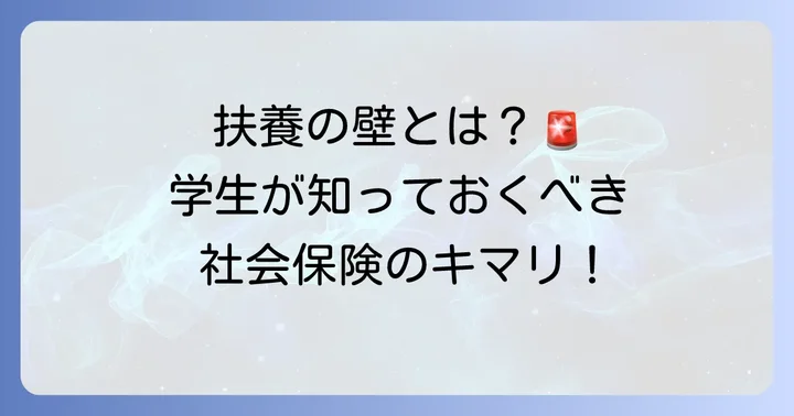 扶養と社会保険の壁：昼間学生が知るべきポイント