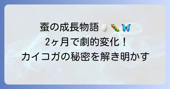 蚕の一生をたどる：卵から成虫までのサイクル