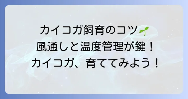 カイコガの飼育で知っておきたいこと