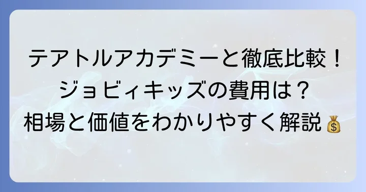 大手子役事務所「テアトルアカデミー」の費用を参考に比較