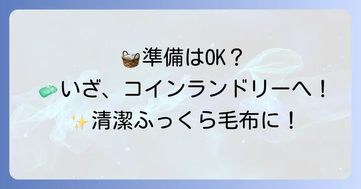 毛布をコインランドリーで洗う前の準備と確認事項