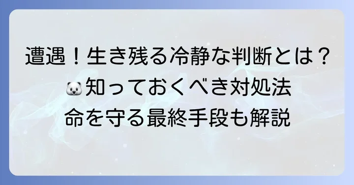 もしヒグマに遭遇してしまったら？冷静な対処法