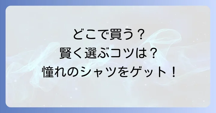 コムデギャルソンシャツフォーエバー洗いざらしの購入方法と選び方