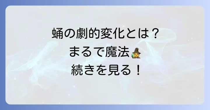 繭の中の蚕はどう変化する？神秘の変態の進め方