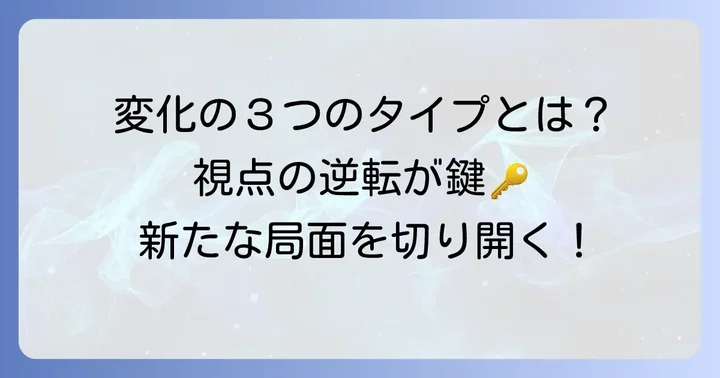 コペルニクス的転回がもたらす根本的な変化のタイプ