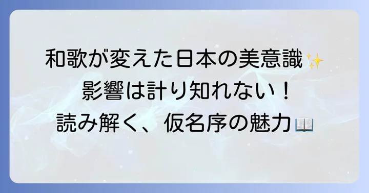 古今和歌集仮名序が後世に与えた影響