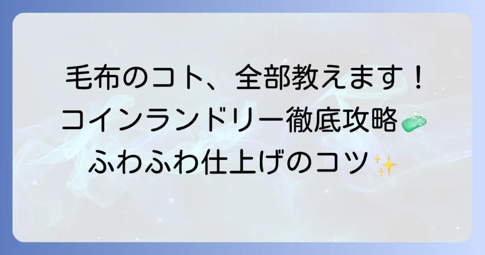コインランドリーで毛布を洗う!持っていき方・準備から洗い方まで徹底解説