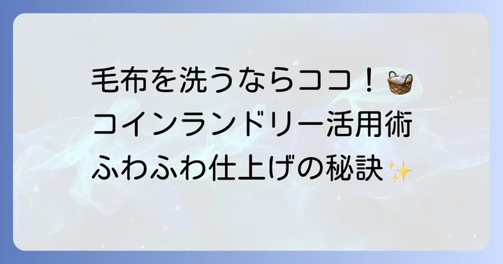 コインランドリーで毛布を洗うメリットと準備の重要性