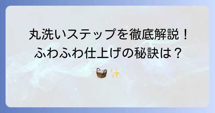 ウォッシュハウスでの羽毛布団の洗い方ステップ